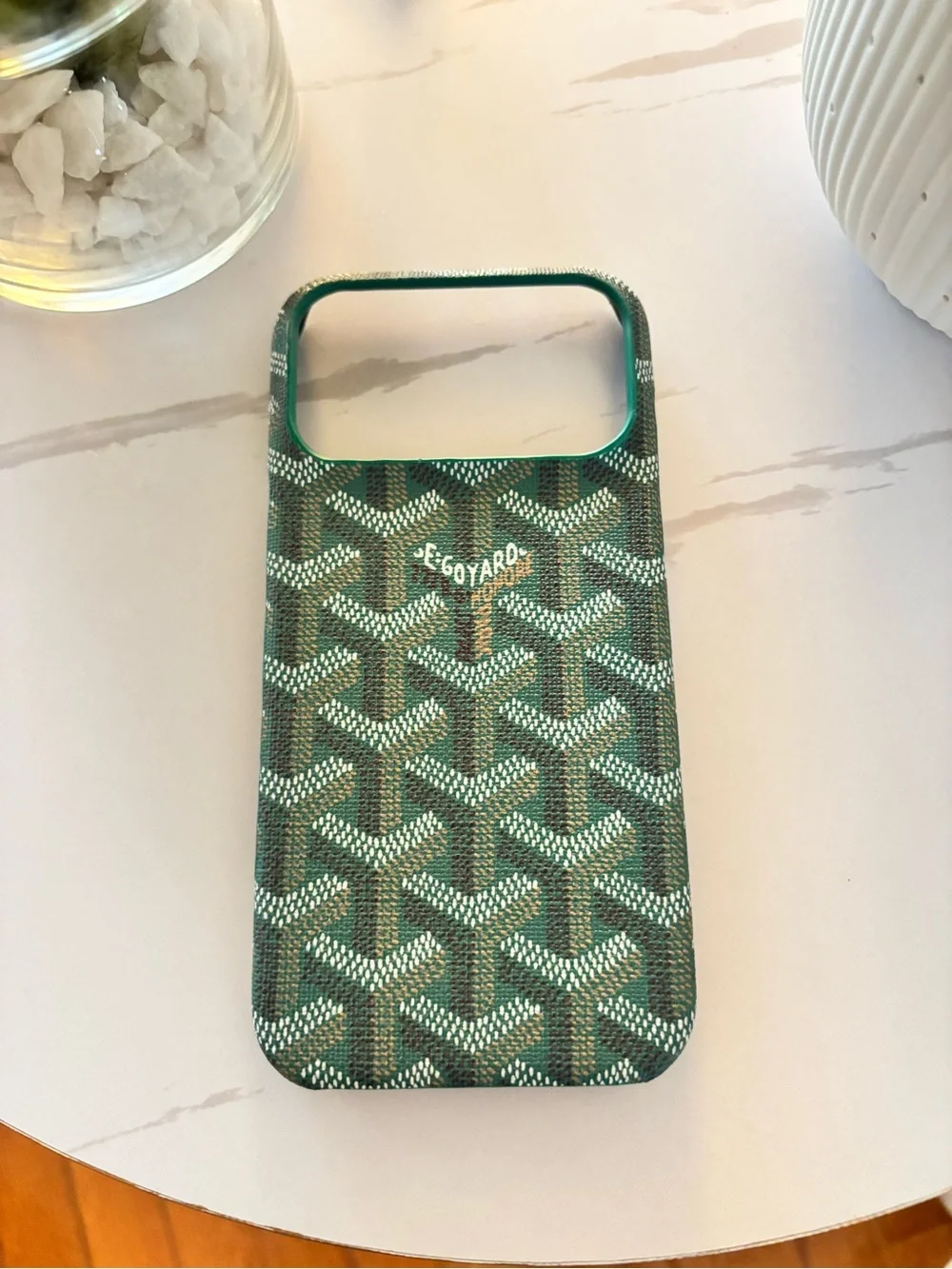 Green Patterned Designer-Style Phone Case 17promax